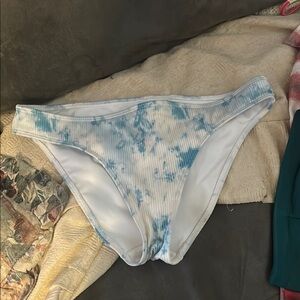 Hollister Blue and White Swimwear